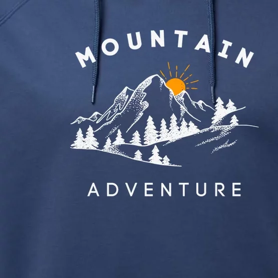 Mountain Adventure Wild And Free Performance Fleece Hoodie