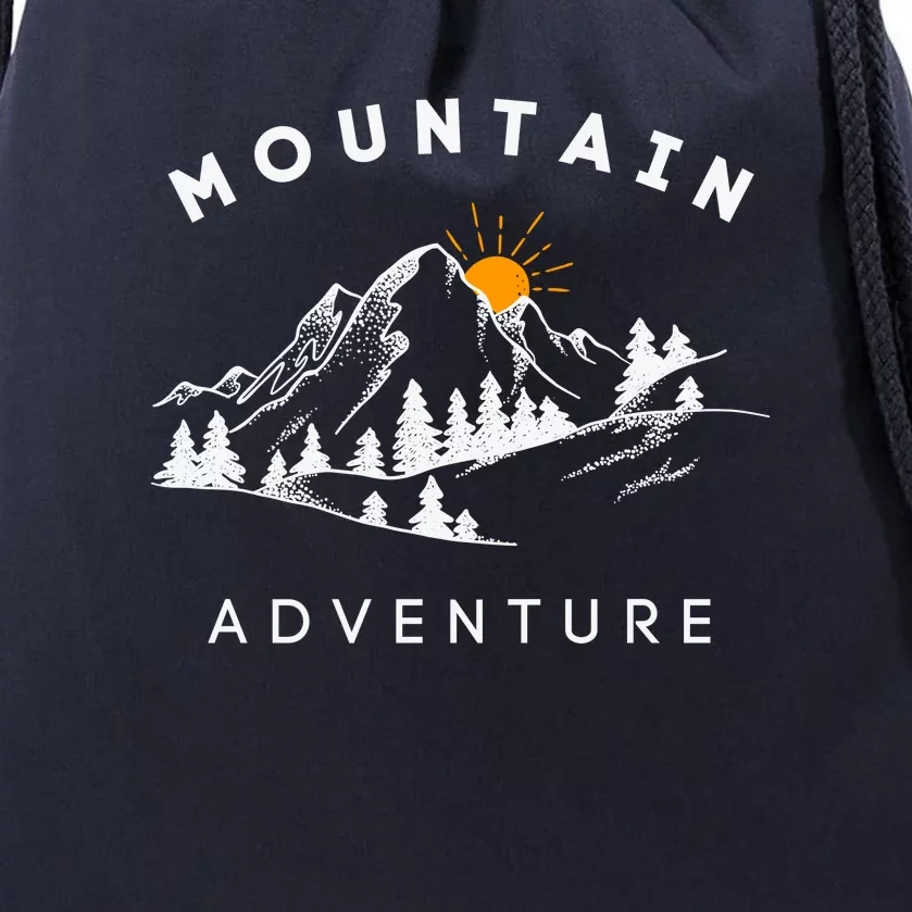 Mountain Adventure Wild And Free Drawstring Bag