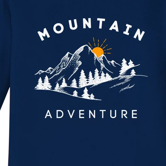 Mountain Adventure Wild And Free Baby Long Sleeve Bodysuit