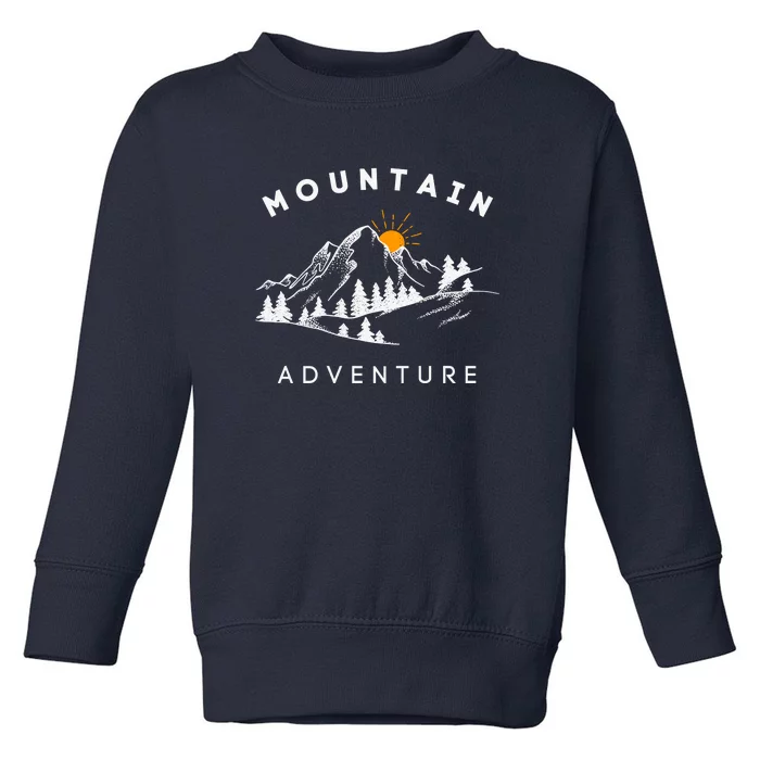 Mountain Adventure Wild And Free Toddler Sweatshirt