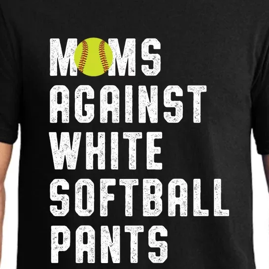 Moms Against White Softball Pants Pajama Set