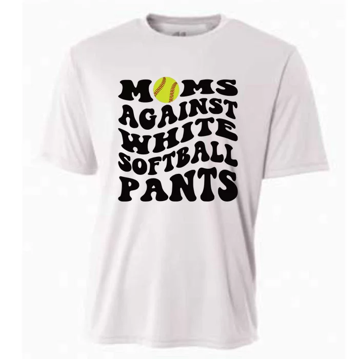 Moms Against White Softball Pants Funny Softball Mom Cooling Performance Crew T-Shirt