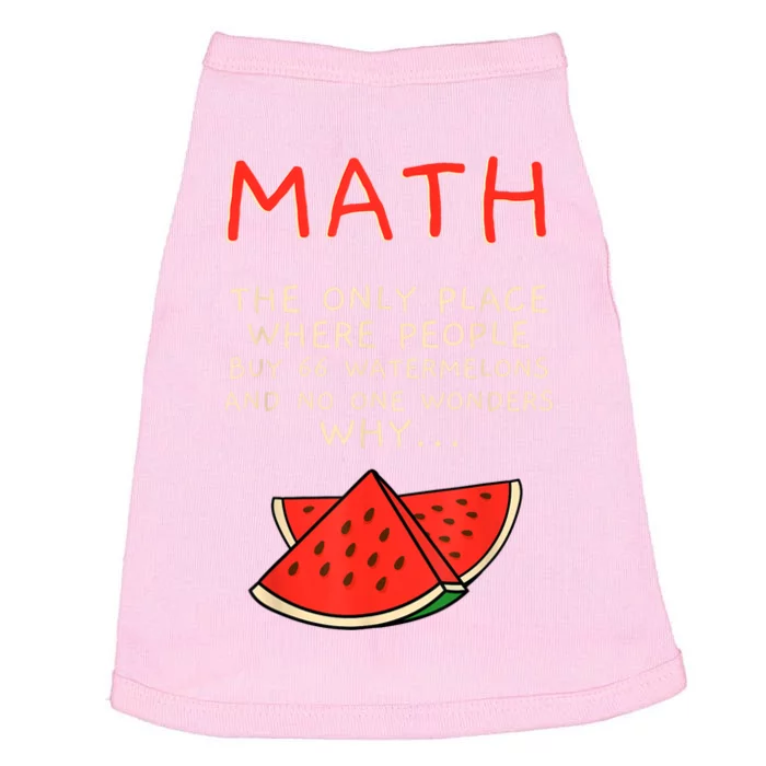 Math And Watermelons Mathematics Calculation Numbers Doggie Tank