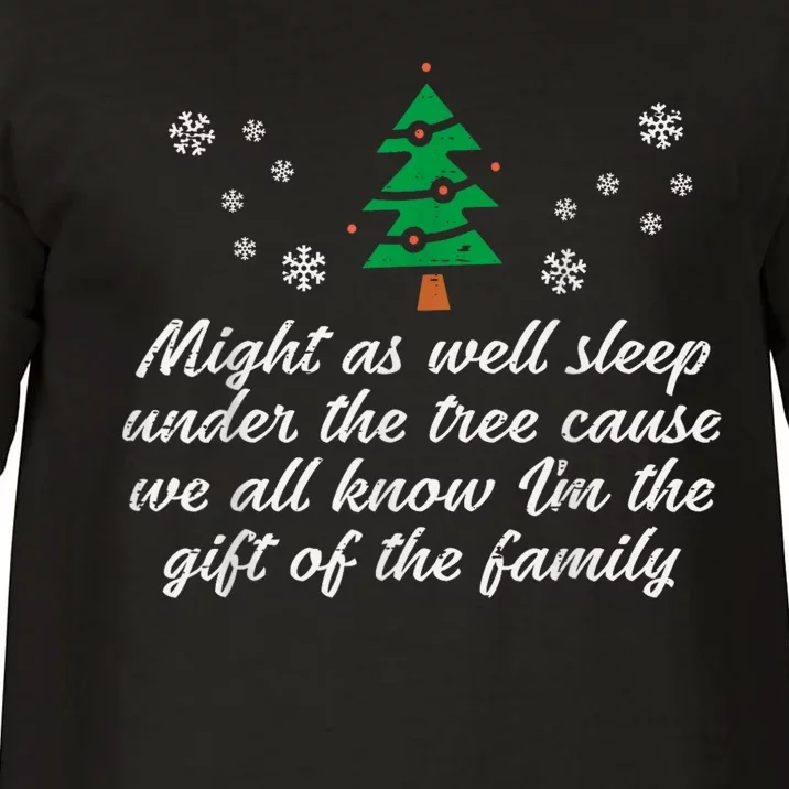 Might As Well Sleep Under The Tree Funny Christmas Xmas Comfort Colors T-Shirt