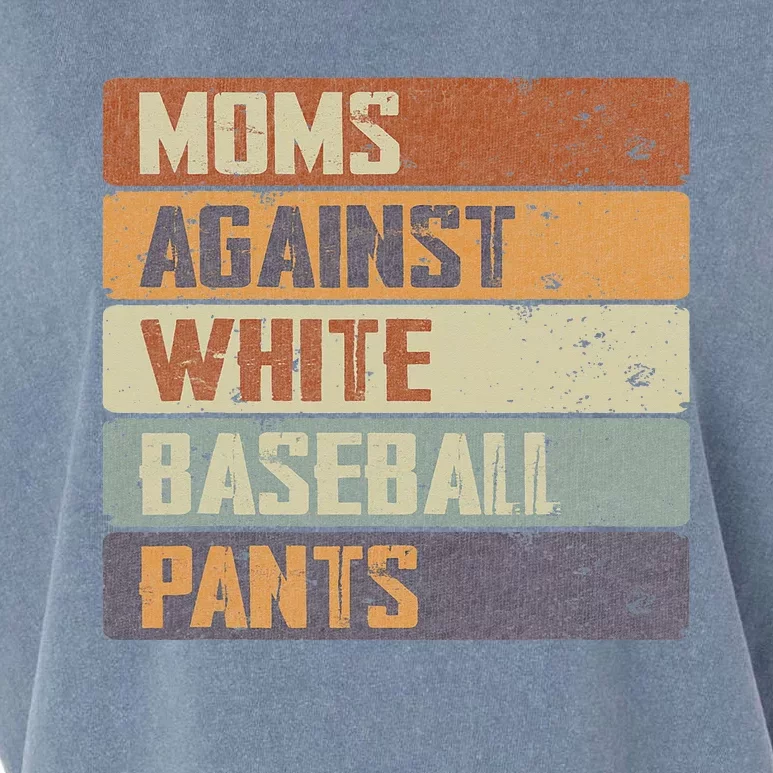 Moms Against White Baseball Pants Garment-Dyed Women's Muscle Tee