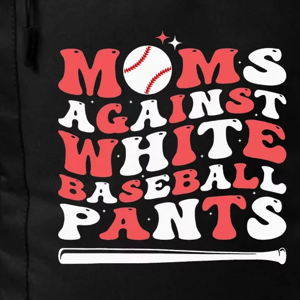 Moms Against White Baseball Pants Baseball Season Mom Daily Commute Backpack