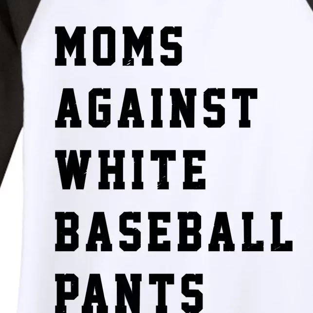 Moms Against White Baseball Pants Women's Tri-Blend 3/4-Sleeve Raglan Shirt