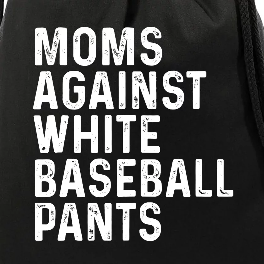 Moms Against White Baseball Pants Tank Top Drawstring Bag