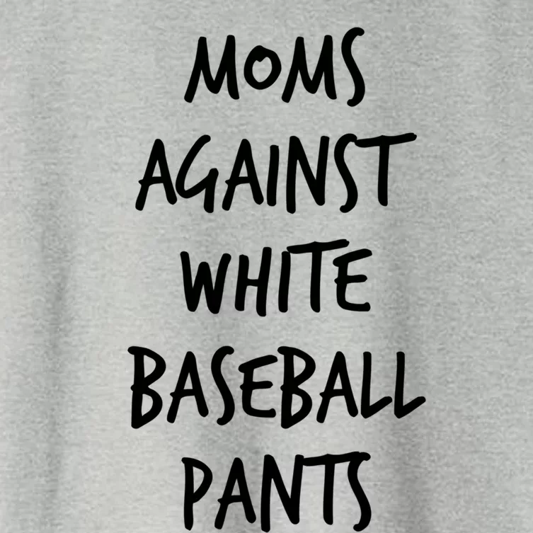 Moms Against White Baseball Pants Funny Baseball Mom Gift Women's Crop Top Tee