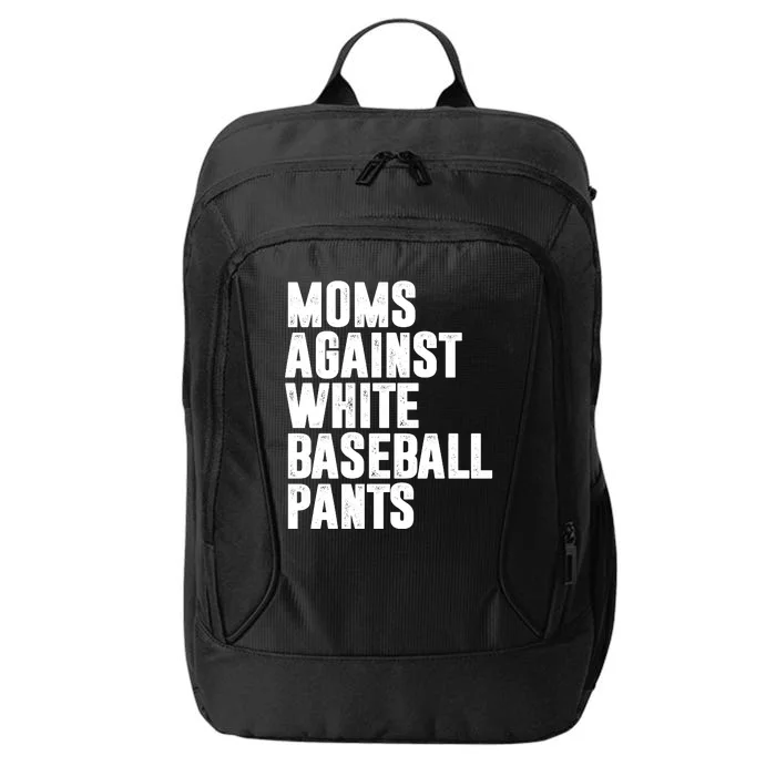 Moms Against White Baseball Pants Funny City Backpack