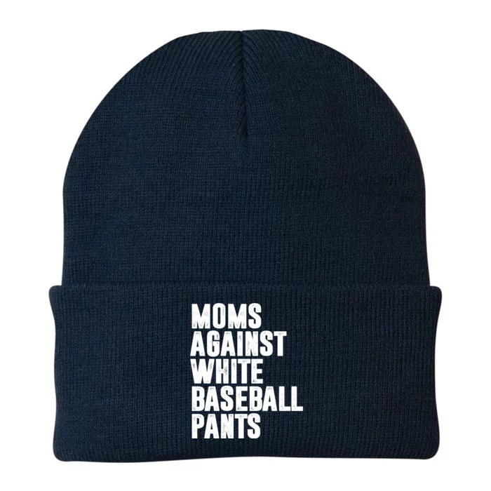 Moms Against White Baseball Pants Funny Knit Cap Winter Beanie