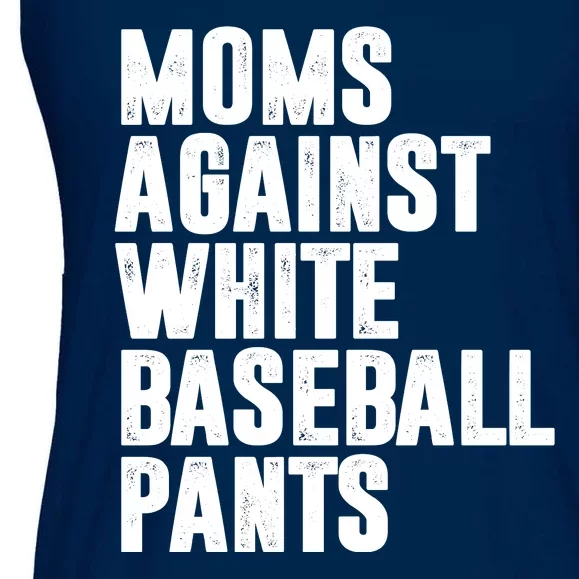 Moms Against White Baseball Pants Funny Ladies Essential Flowy Tank