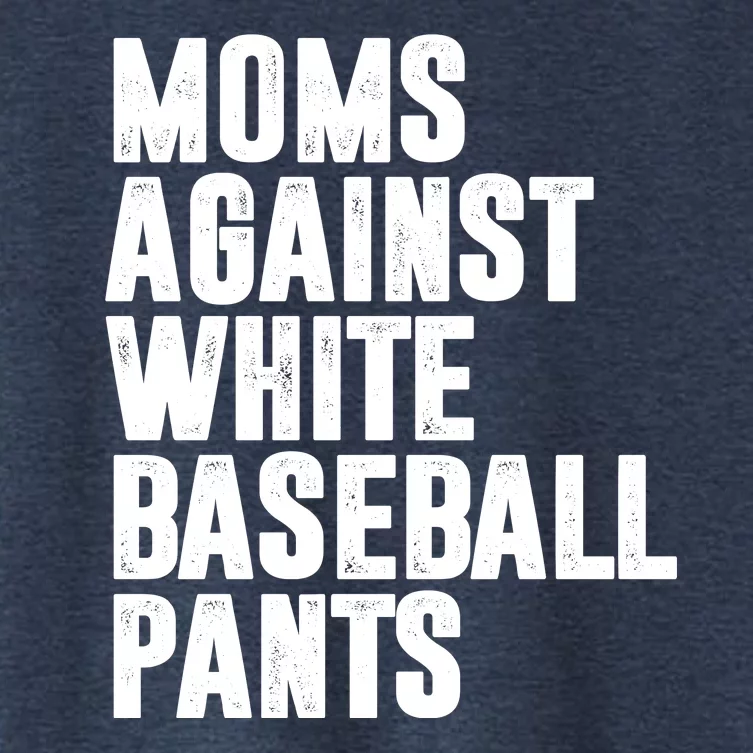 Moms Against White Baseball Pants Funny Women's Crop Top Tee