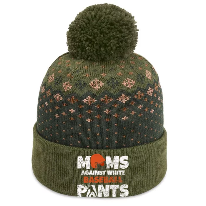 Moms Against White Baseball Pants Funny Sayings Gift The Baniff Cuffed Pom Beanie