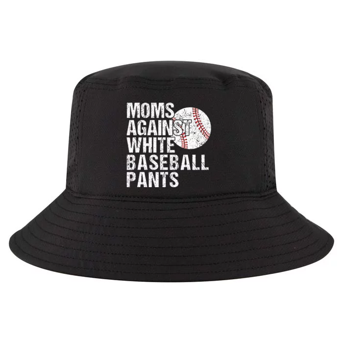 Moms Against White Baseball Pants Funny Baseball Mom Cool Comfort Performance Bucket Hat