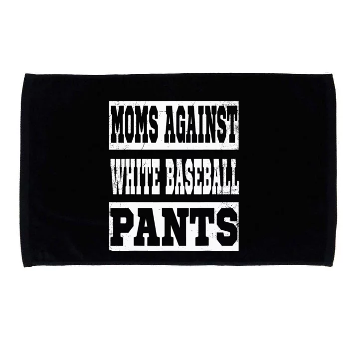 Moms Against White Baseball Pants Vintage Mom Saying Microfiber Hand Towel