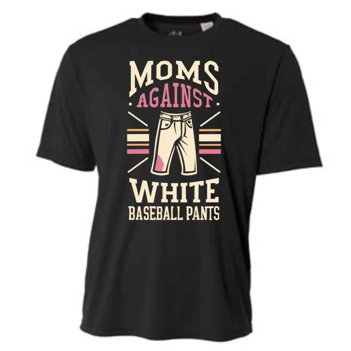 Moms Against White Baseball Pants Cooling Performance Crew T-Shirt