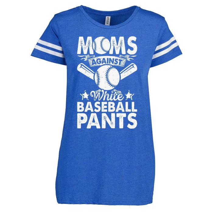 Moms Against White Baseball Pants Funny Baseball Mom Humor Enza Ladies Jersey Football T-Shirt