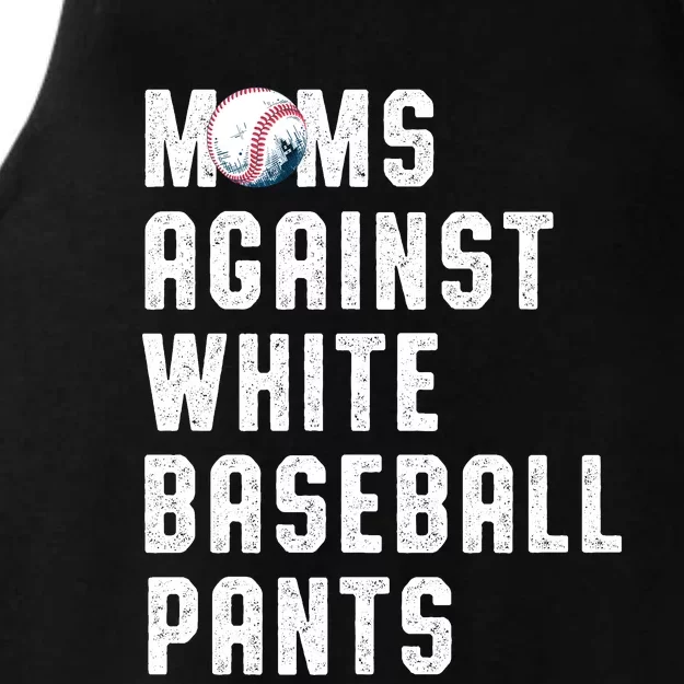 Moms Against White Baseball Pants Funny Baseball Mom Ladies Tri-Blend Wicking Tank