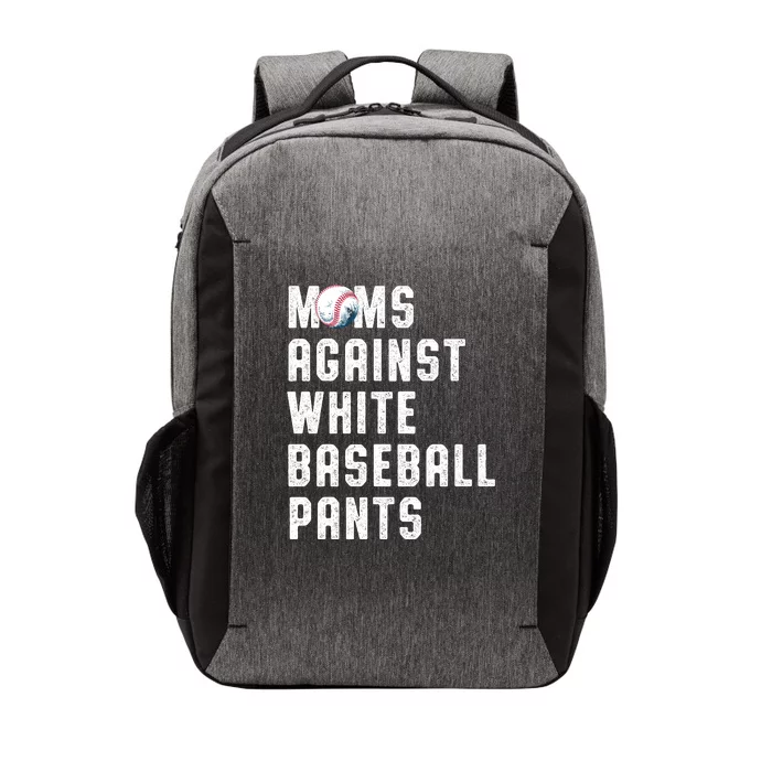 Moms Against White Baseball Pants Funny Baseball Mom Vector Backpack