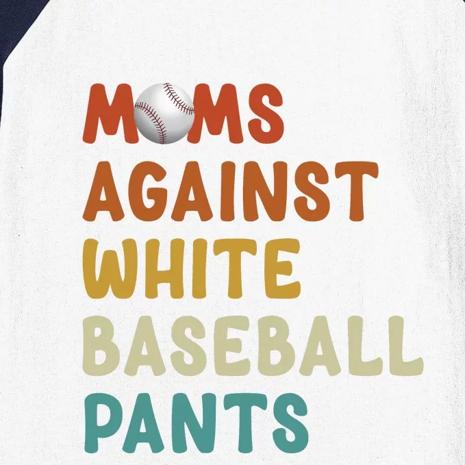 Moms Against White Baseball Pants Funny Baseball Mom Baseball Sleeve Shirt