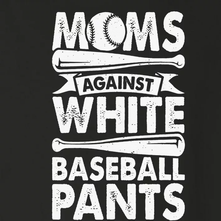 Moms Against White Baseball Pants Baseball Mom Funny Toddler Long Sleeve Shirt