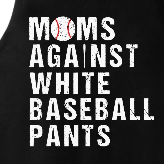 Moms Against White Baseball Pants Funny Baseball Mom Ladies Tri-Blend Wicking Tank