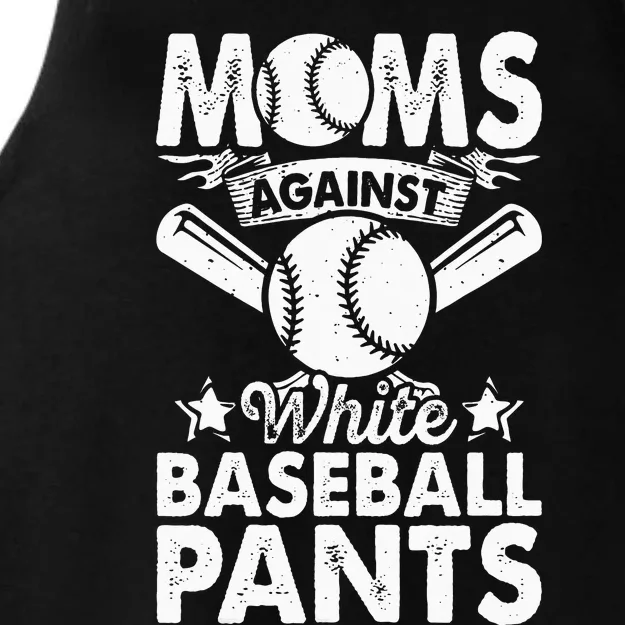 Moms Against White Baseball Pants Funny Baseball Mom Humor Ladies Tri-Blend Wicking Tank