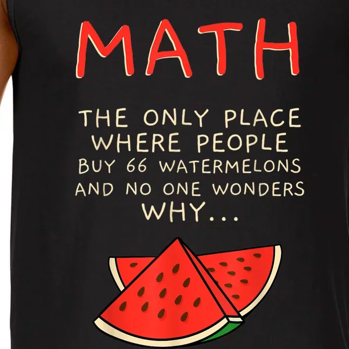 Math And Watermelons Mathematics Calculation Numbers Comfort Colors® Tank Top