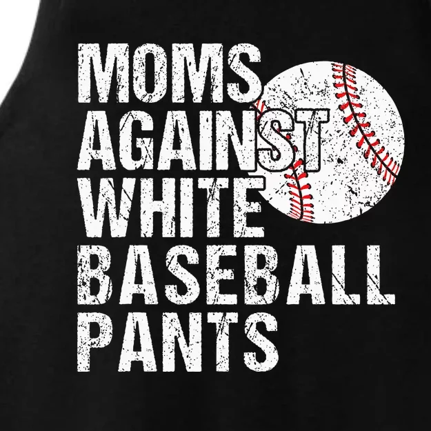 Moms Against White Baseball Pants Funny Baseball Mom Ladies Tri-Blend Wicking Tank