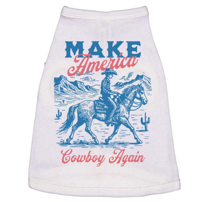 Make America Western Cowboy Again Retro Doggie Tank