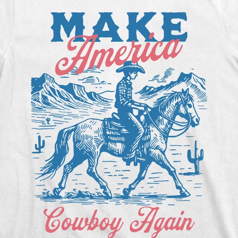 Make America Western Cowboy Again Retro T-Shirt