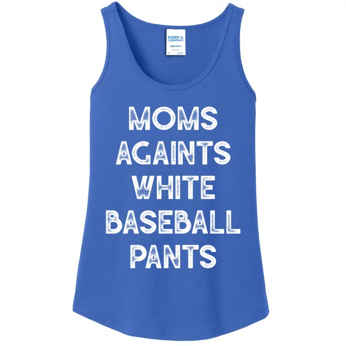 Mom Against White Baseball Pants Gift Funny Baseball Funny Gift Ladies Essential Tank