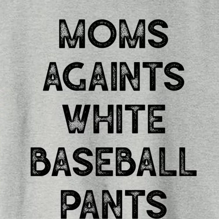 Mom Against White Baseball Pants Gift Funny Baseball Funny Gift Women's Crop Top Tee