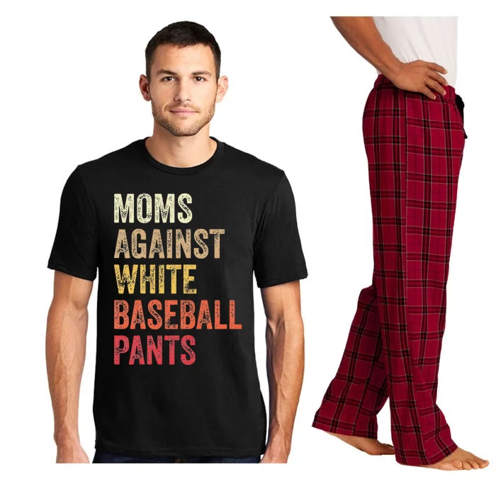 Moms Against White Baseball Pants Pajama Set