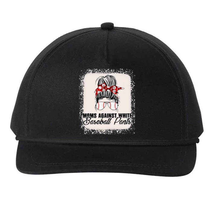 Moms Against White Baseball Pants Snapback Five-Panel Rope Hat