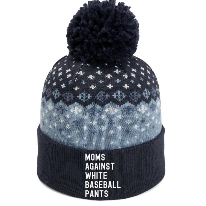 Moms Against White Baseball Pants The Baniff Cuffed Pom Beanie