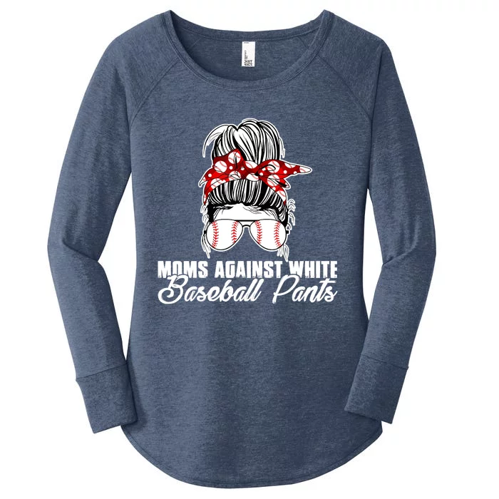 Moms Against White Baseball Pants Women's Perfect Tri Tunic Long Sleeve Shirt