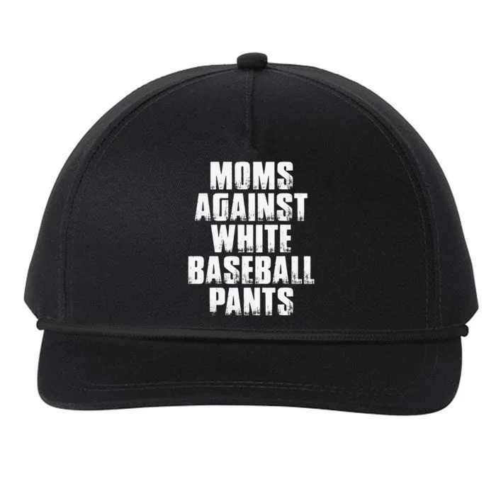 Moms Against White Baseball Pants Retro Snapback Five-Panel Rope Hat