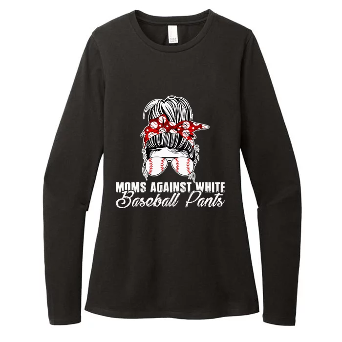 Moms Against White Baseball Pants Womens CVC Long Sleeve Shirt