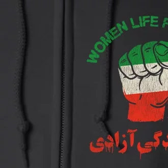 Mahsa Amini Women Life Freedom RISE WITH THE WOMEN OF IRAN Full Zip Hoodie