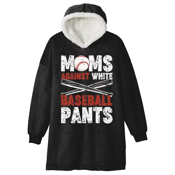 Moms Against White Baseball Pants Funny Mom Apparel Vintage Hooded Wearable Blanket