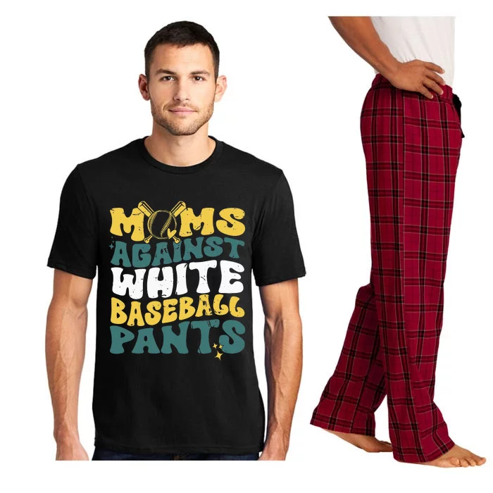 Moms Against White Baseball Pants Pajama Set