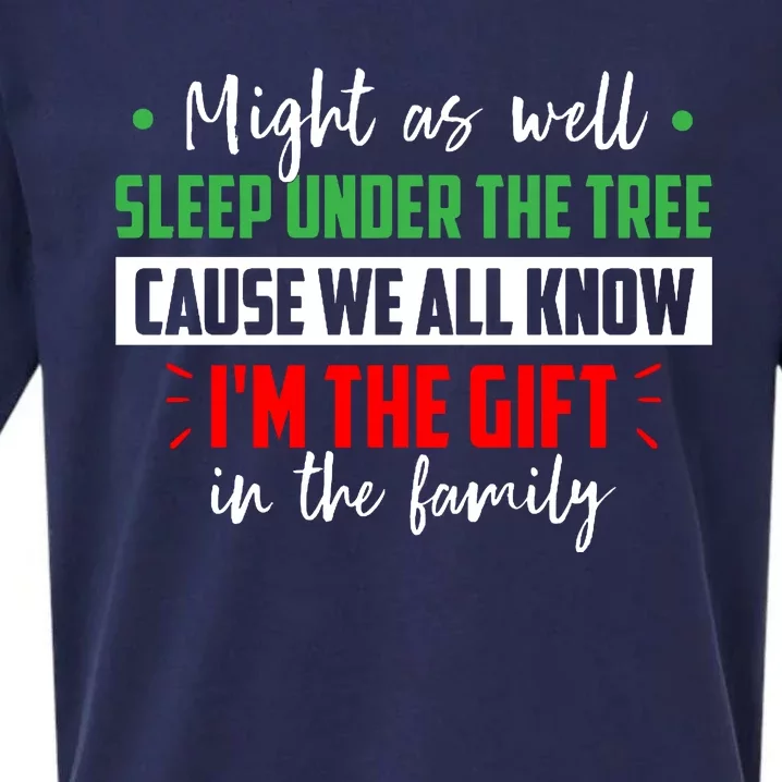 Might As Well Sleep Under The Tree Cause We All Know I'm The Gift In The Family Sueded Cloud Jersey T-Shirt