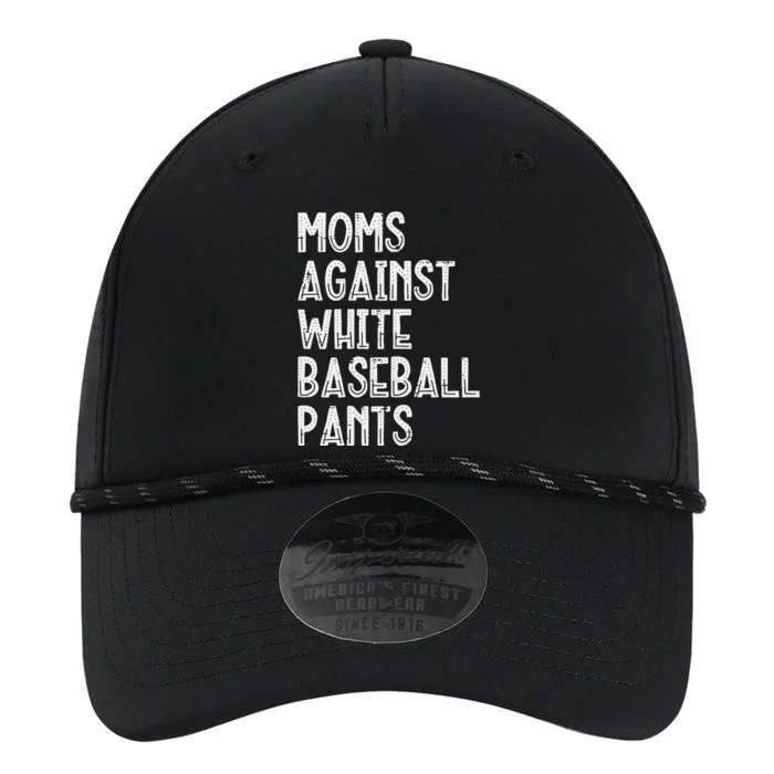 Moms Against White Baseball Pants Funny Mommy Mama Performance The Dyno Cap