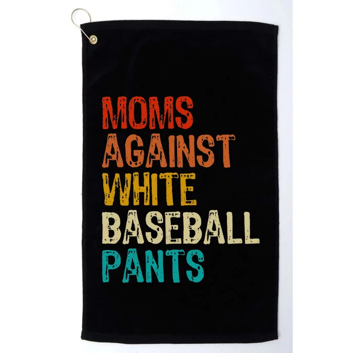 Moms Against White Baseball Pants Platinum Collection Golf Towel