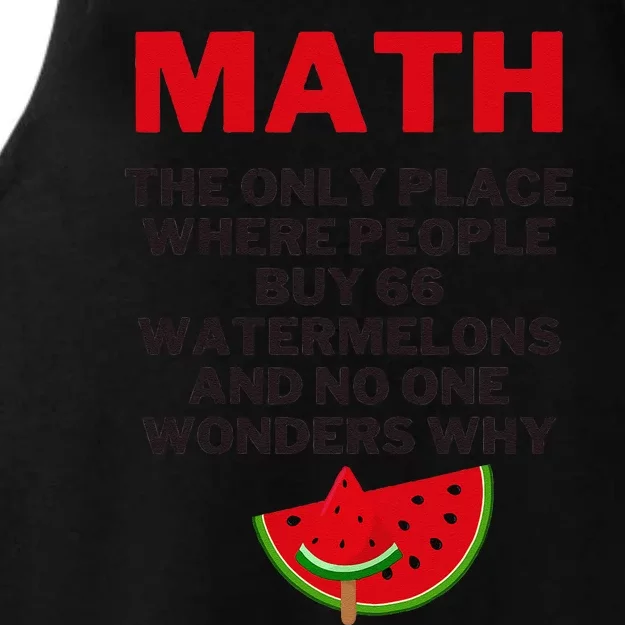 Math And Watermelons Mathematics Calculation Numbers Ladies Tri-Blend Wicking Tank