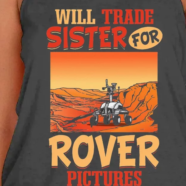 Mars Astronomy Will Trade Sister For Rover Pictures Women's Knotted Racerback Tank