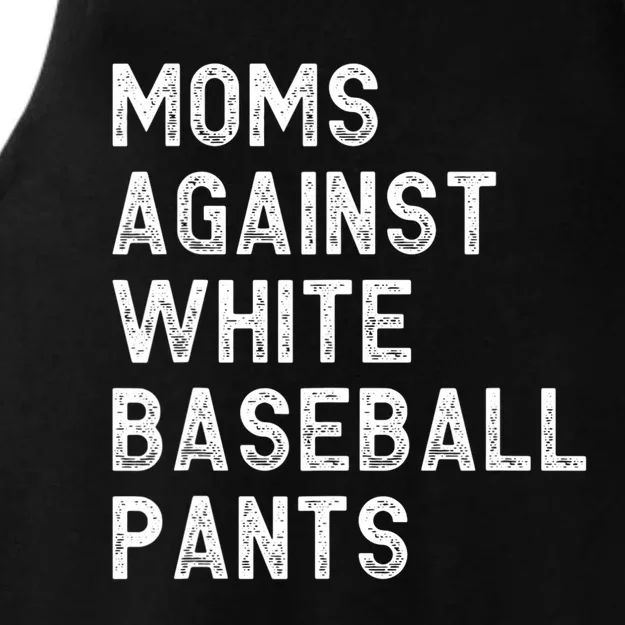 Moms Against White Baseball Pants Funny Baseball Mom Ladies Tri-Blend Wicking Tank