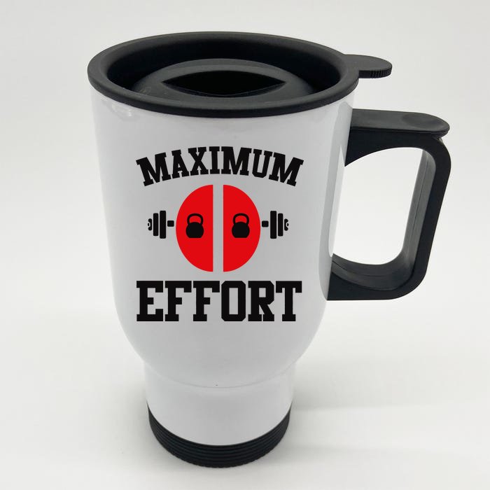 Maximum Effort Front & Back Stainless Steel Travel Mug